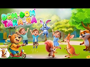 Dom-Dom Funny Animals Song | Fun Action Rhyme for Kids