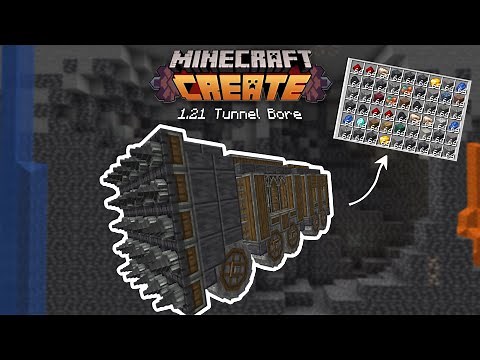 Minecraft Create Mod : Automatic Tunnel Bore