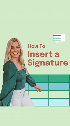 Your Excel Dictionary on Instagram: "How to insert a signature into your worksheet. ✍🏼 Shop courses, shortcut merch, Excel guides, and more using the link in my profile. #excel #exceltips #exceltricks #spreadsheets #corporate #accounting #finance #workhacks #tutorial #sheets"