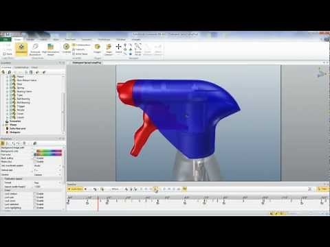 How a P&G Spray Bottle Works and is Assembled Using SOLIDWORKS Composer