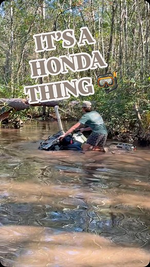 Watch as this guy tackles the watery swamp on his Honda ATV with a seriously tall snorkel, pushing his limits (and the bike’s!) to the max! 😎💦 When the going gets tough, his crew is right there to rush in and pull him out of the deep water. 🚨👊 Featuring: Please tag them for me. Who else loves the adrenaline of off-roading with the best crew? 🤘 #HondaATV #MudLife #OffRoadAdventures #SnorkelPower #SquadGoals #GetStuckGetOut | Karin Cruz