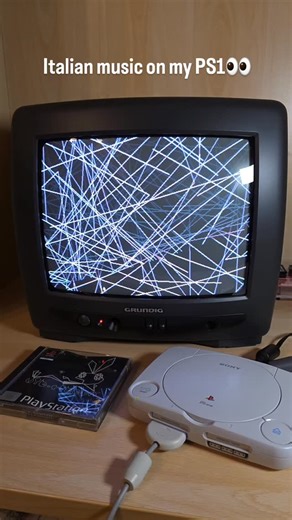 Rosaria Perillo on Instagram: "vib ribbon for ps1 is a video game developed in the 2000s, its peculiarity is that you can play on the notes of your music CD, in this case I show you how the video game worked by putting my CD of an Italian singer called zucchero #zuccherocantante #zucchero #vibribbon #vibribbonvibri #nintendo #ps1 #ps2 #cdmusic #videogame #collection #90s #mypost #nerdroom #mycollection #playstation #psone #2000s #gameplay #musicvideo #vettoriale #crt #vintage #retrogame #vibes #