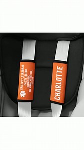Ensure your child's safety with personalized multicolor emergency alert carseat straps. Set of 2 makes a caring gift for allergy, autism kids, and families. | Callie Gifts