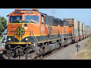 BNSF 1454 (Only H1 SD60M) Leads EVEROO Trash train.