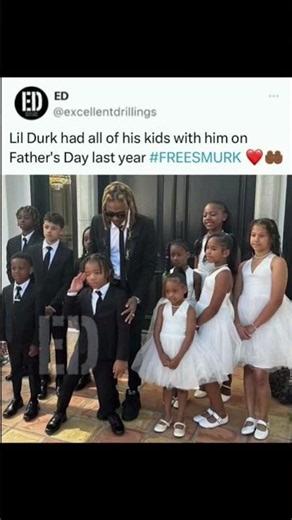 Lil Durk Brought ALL His Kids Together for Father's Day Last year! Rare moment#lildurk #kids #viral