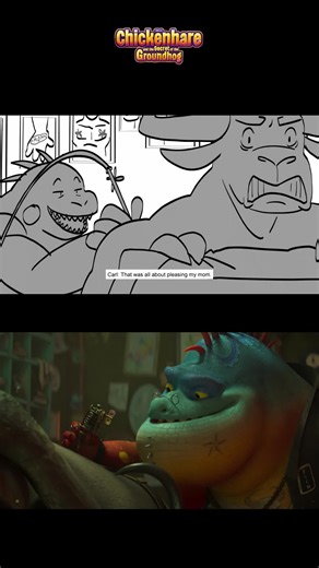 BEHIND THE SCENES - STORYBOARD Discover one of the first step of a 3D movie: storyboard! ✍️✨ #chickenhareandthesecretofthegroundhog #intheaters