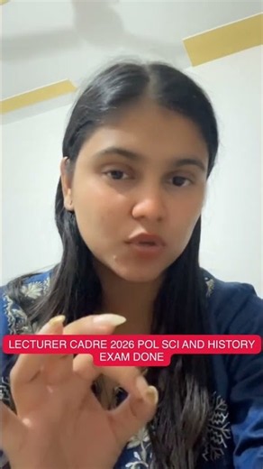 Lecturer Cadre 2026 Pol. Sci and History Exam Done