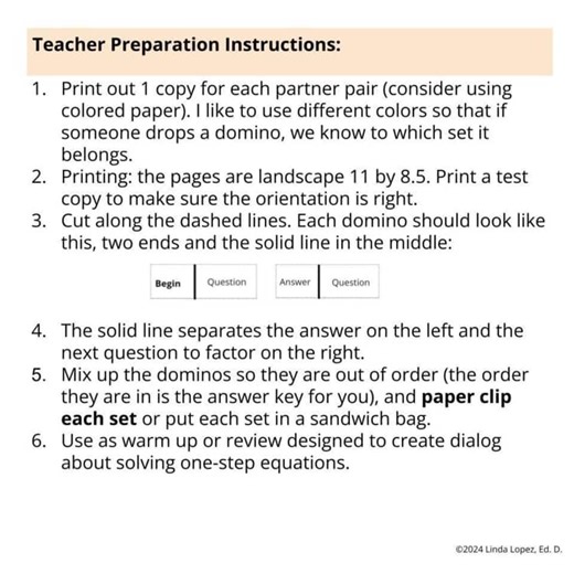 Solve One Step Equations Addition/Subtraction Hands On Sort and Match Activity