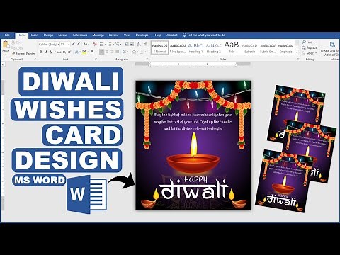 Diwali Wishes Design in Ms Word Tutorial || Ms Word Creative Design || Diwali Card Design