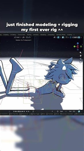 rendering my first rig #blender #render