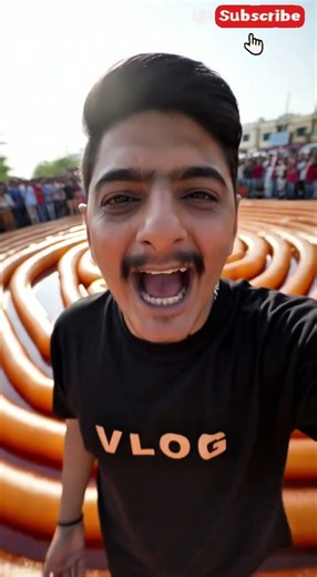 GIANT JALEBI SPIRAL ROAD 😱🔥 This is not real, it is an AI creation! #shorts #fyp #viral
