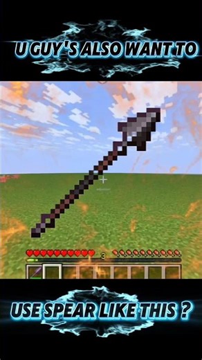 How to use spear in Minecraft 😨 #minecraft #gaming #applemc #minecraftshorts
