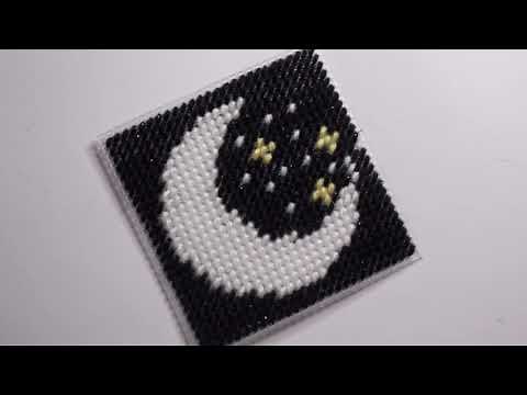 How to make a plastic canvas Moon & Star