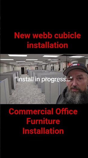 Full office cubicle installation from delivery to complete.#CubicleInstallation #OfficeFurniture