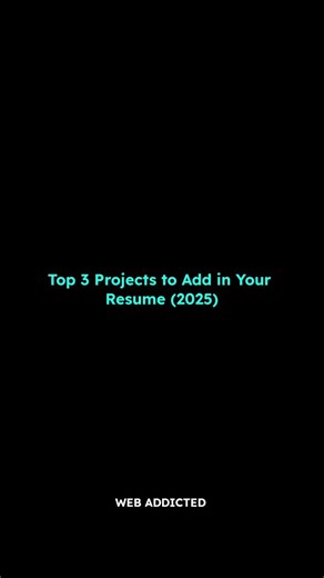 Rahul vaishnav 🧿 | 💻 Top 3 Projects for Web Developers – 2025 Stand out with these resume-ready projects 🔥 Perfect for internships & placements! 1️⃣ Modern... | Instagram