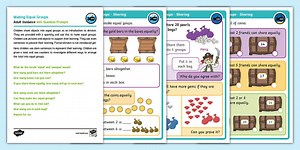 Year 1 Diving into Mastery: Step 9 Make Equal Groups – Sharing Activity Cards