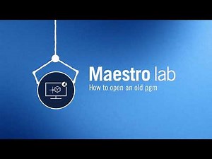 Maestro lab | How to open an old .pgm
