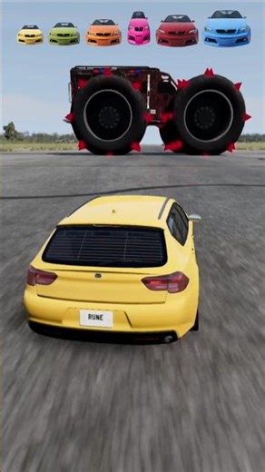 Big & small cars VS queen very very big drive BeamNG.drive.😱😬 #beamengdrive #shorts