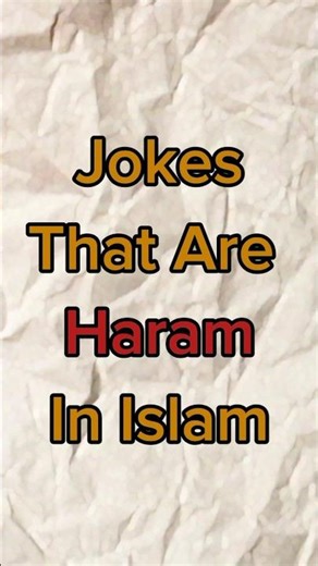 JOKES THAT ARE HARAM IN ISLAM 🧐😧#youtubeshort