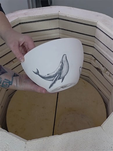 Yesterday we put in bone dry mud and today we're pulling out perfectly bisqued ceramic. I just love the first firing 🥰 #pottery #ceramics #clay #art #handmade