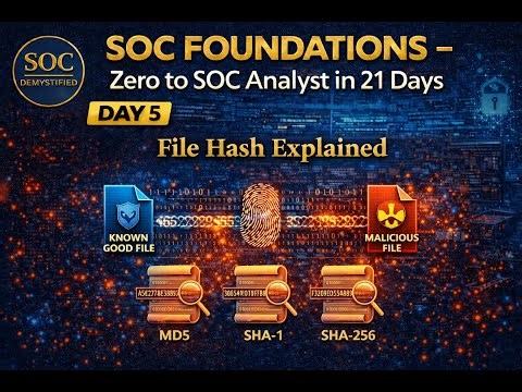 Day 5 – File Hash Explained: A SOC Digital Fingerprint Guide