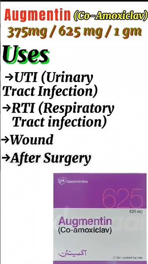 Augmentin (Co-amoxiclav) Indications - dosage