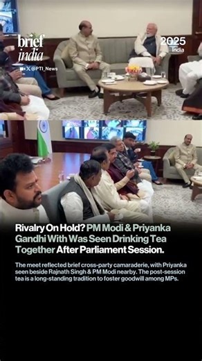 PM Modi, Priyanka Gandhi Share Tea After Parliament Session.
