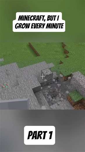 Minecraft, But I GROW Every Minute #minecraft #fyp #foryoupage #explorepage✨