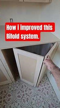 Laundry Room Bifold doors improved with different hinges. #cabinetmaker #diy #carpentry #carpenter