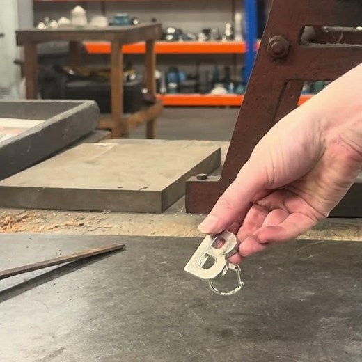 What Makes This Initial B Touchmarked Pewter Keyring