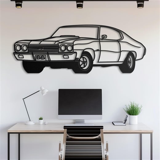 Metal Car Wall Art, Garage Decor, Car Enthusiast Gift, Metal Car Wall Decor - Etsy