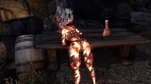Flame Atronach and Fire Resistance Potion | Know Your Meme
