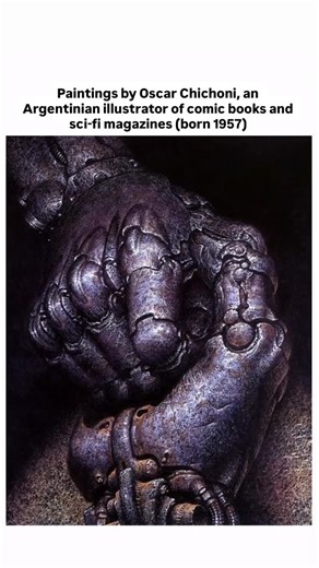 INTERNAL on Instagram: "Paintings by Oscar Chichoni, an Argentinian illustrator of comic books and sci-fi magazines (born 1957) #oilpaintings #argentinian #illustrator #comicbookillustration #scifiart"