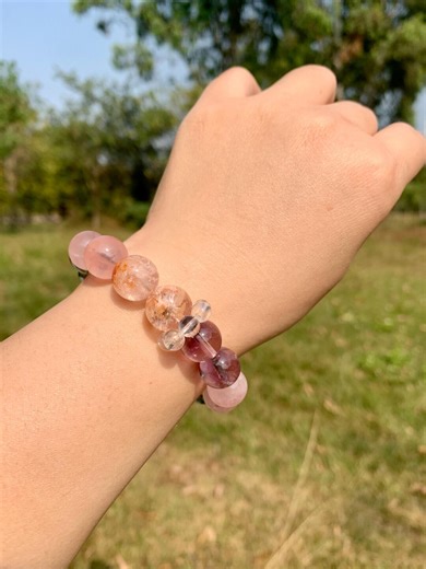 Multi-gemstone Bracelet With Amethyst, Rose Quartz & Clear Quartz | Healing Balance Crystal Jewelry - Etsy