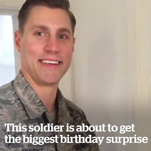 This soldier's wife gave him the most heartwarming birthday surprise ❤️ | VT