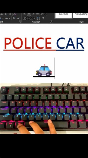 🚓 Create a Police Car emoji in MS Word using only your keyboard! 🤯 #msword #shorts