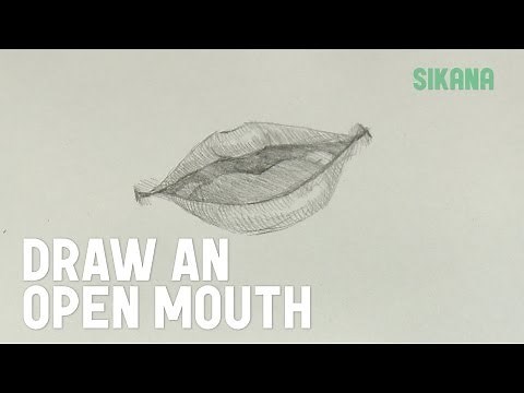 Learn to draw easily: Draw an open mouth