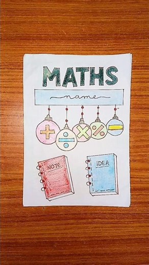 4 Best Math Project Cover Page Designs 📏🎨 #shorts #maths