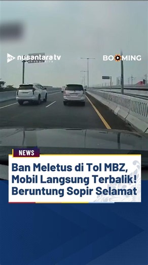 Diduga Pecah Ban, Sebuah Kendaraan Terguling di Tol Layang MBZ Arah Cikampek | NTV