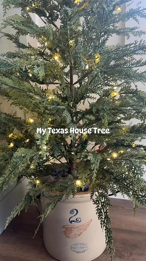 11K views · 267 reactions | Some of you asked to see my little tree in my breakfast room. This is the My Texas House 4’ tree from Walmart. It comes with a basket where you attach the tree. I decided to place mine in this crock. #Christmas #walmartchristmas | Southern Designs and Finds | Facebook