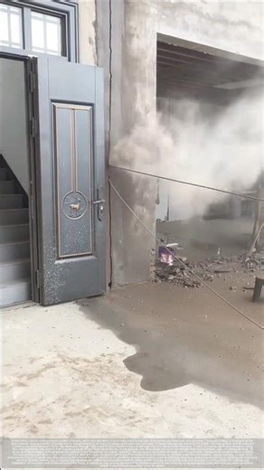 Doorway modification using wire saw cutting method.