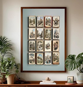 Framed Disneyland Matchbox Print // Vintage Disney Wall Art Featuring Space Mountain, Pirates, Haunted Mansion & More - Etsy