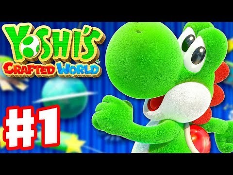 Yoshi's Crafted World - Gameplay Walkthrough Part 1 - Sunshine Station! Yarrctopus Docks!