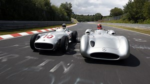 Toto Wolff drives the legendary Mercedes W196