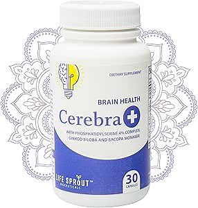Amazon.com: Life Sprout Bioceuticals Cerebra+ Brain Health Formula with L-Glutamine and Ginkgo Biloba - 30 Capsules : Health & Household