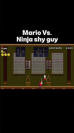 Ninja shy guy boss newer super mario bros #mario #nintendo #newersupermariobroswii #wii