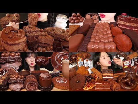 🍦ASMR MUKBANG DESSERT COMPILATION🍫 | Eating Chocolate, Ice Cream, Cake & Sweet Treats! Pt 163