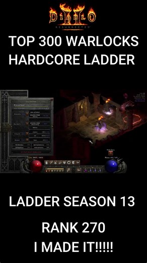 Top 300 Hardcore Warlock Level 99 Finally! | Diablo 2 Resurrected