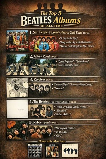The Top Five The Beatles albums of all time