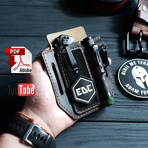 Leather Knife Holster PDF Pattern, Leatherman, Multitool, Flashlight Organizer, Belt Sheath, Template, DIY, Sewing Pattern, Video Tutorial - Etsy